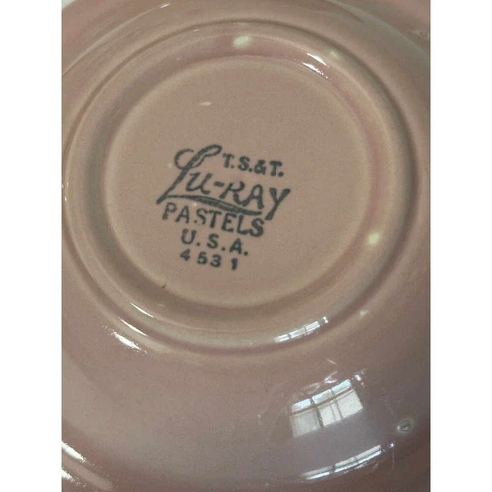 LuRay Pastels Midcentury 5.25” Fruit Dessert Bowls Set of 3 Vintage Pink